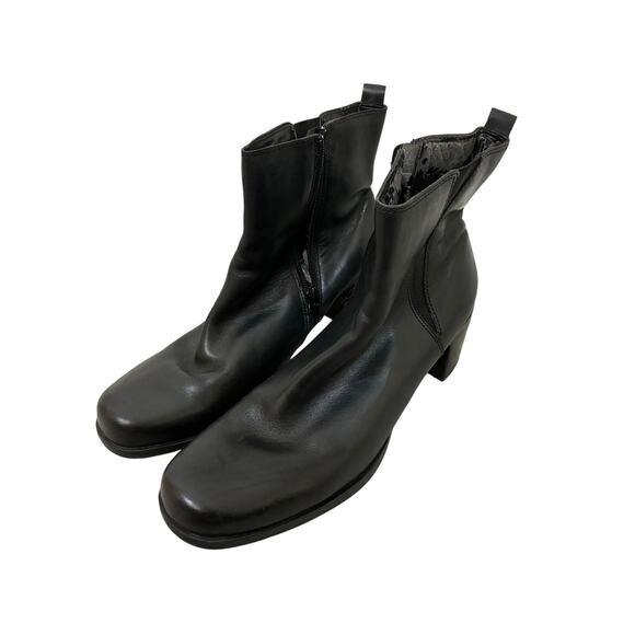Clarks Shoes - Clarks Black Leather Ankle Booties Women’s Size 9 Comfort Casual Boots Edgy Goth